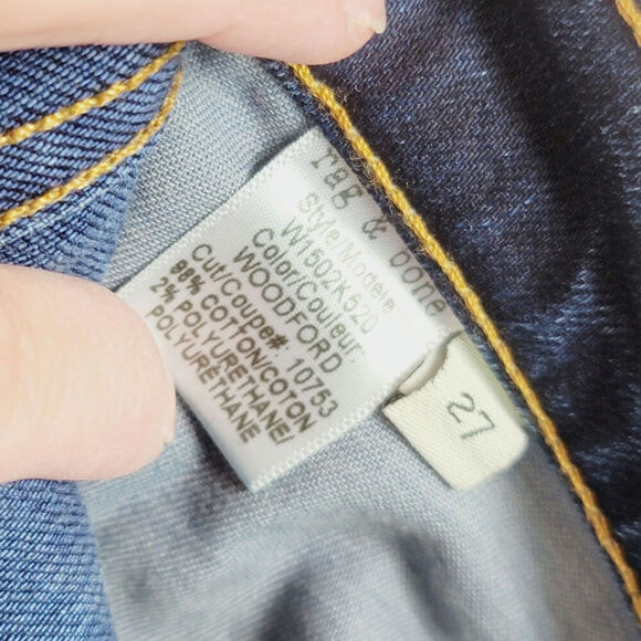 RAG & BONE SKINNY JEANS IN WOODFORD, SZ 27 - Picture 9 of 12